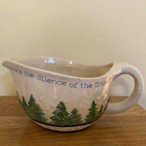 "Celebrate the Silence of the Snowflakes", Porcelain  Pitcher by Russ Berrie